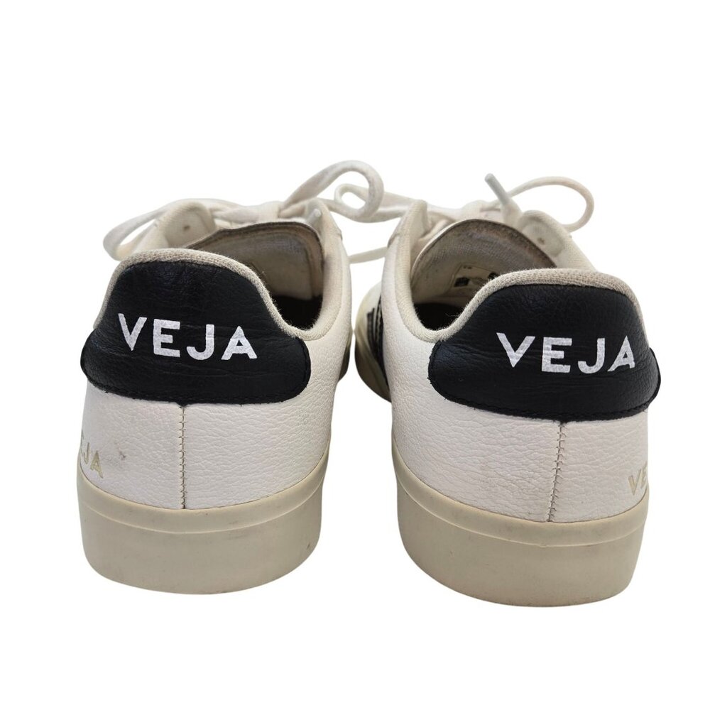 Veja Campo Leather Sneakers in Black/White Size 7 - Picture 6 of 9